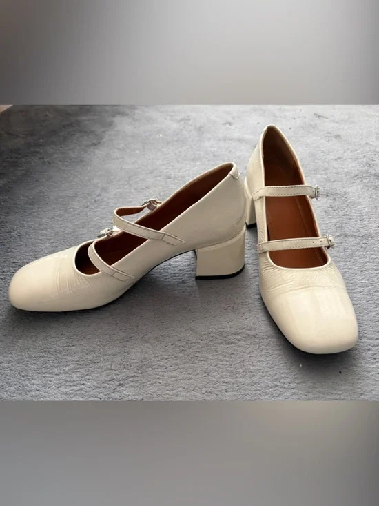 Vagabond Cream Double-Strap Mary Jane Heels - Picture 2 of 2